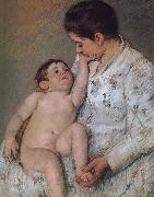 Mary Cassatt Baby-s touching china oil painting reproduction